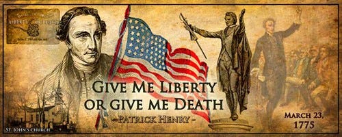 Who is Patrick Henry and why did he deliver the "𝙂𝙞𝙫𝙚 𝙈𝙚  𝙇𝙞𝙗𝙚𝙧𝙩𝙮 𝙤𝙧 𝙂𝙞𝙫𝙚 𝙈𝙚 𝘿𝙚𝙖𝙩𝙝" Speech?