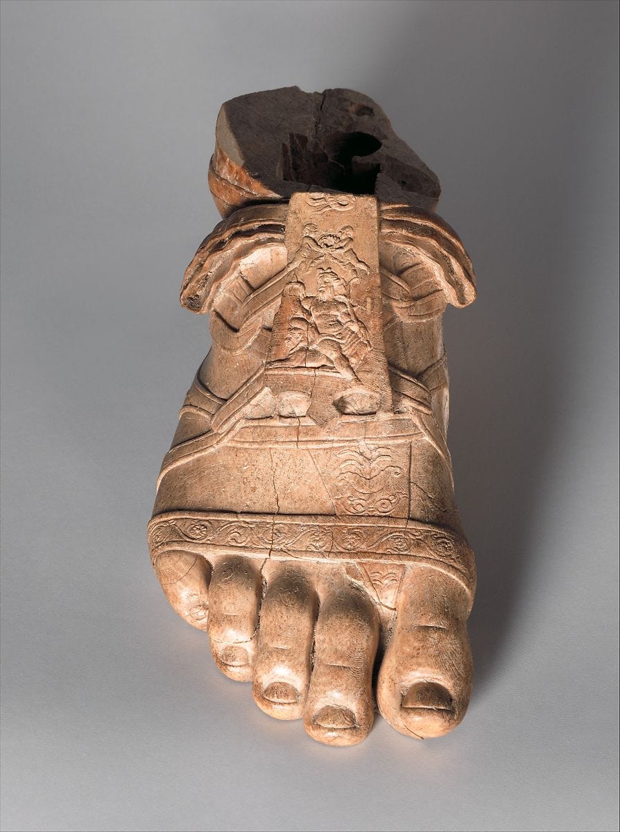 Ivory sandaled foot, Ivory, Roman 