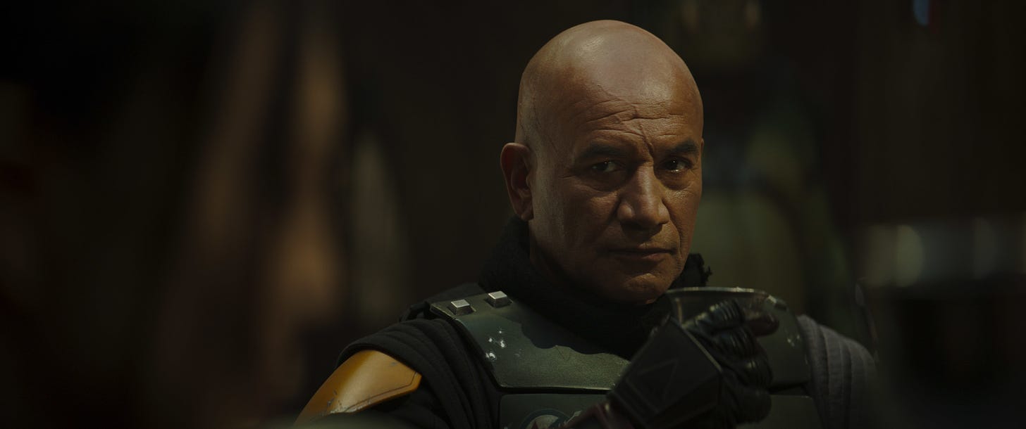 Temuera Morrison as Boba Fett in The Book of Boba Fett