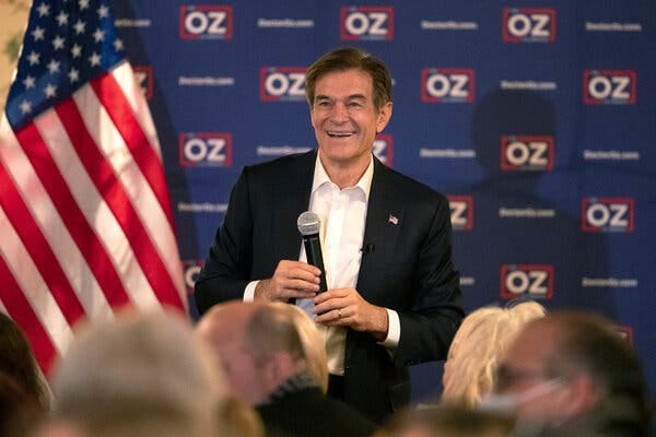 Mehmet Oz received an endorsement from another television celebrity in his Republican Senate primary race.