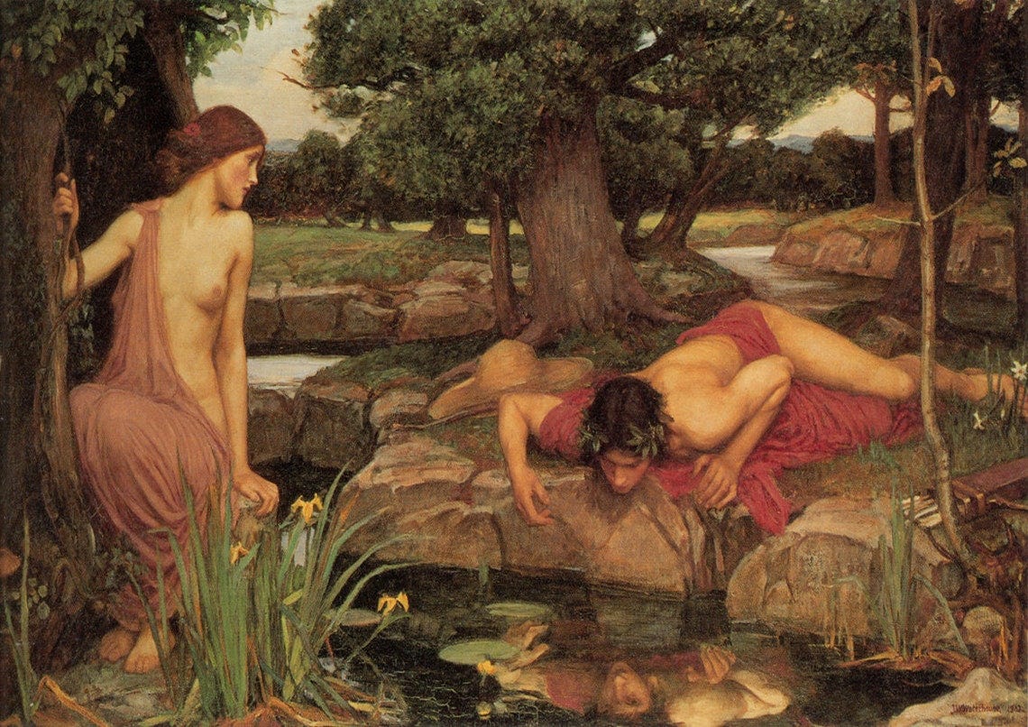 John William Waterhouse: Echo and Narcissus. Fine Art image 1