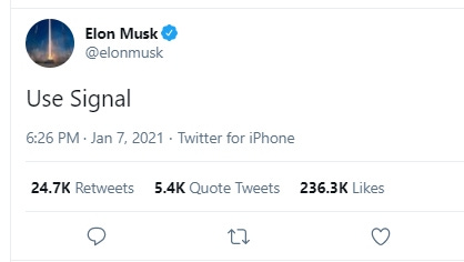 What Does Elon Musk&#39;s “Use Signal” Tweet Mean – Odisha Bytes