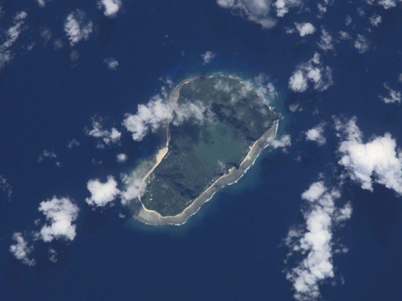 Aerial photograph of the island of Tikopia
