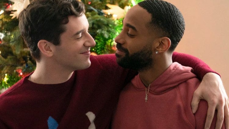Michael Urie and Philemon Chambers as friends-to-lovers Peter and Nick in Single All the Way