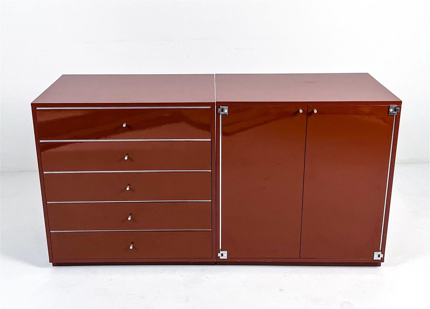(2) 1970'S LACQUER CABINETS; MANNER OF CASSINA