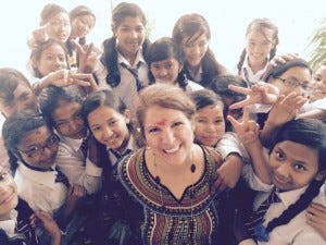 Celeste Mergens in Nepal, courtesy of Days with Girls