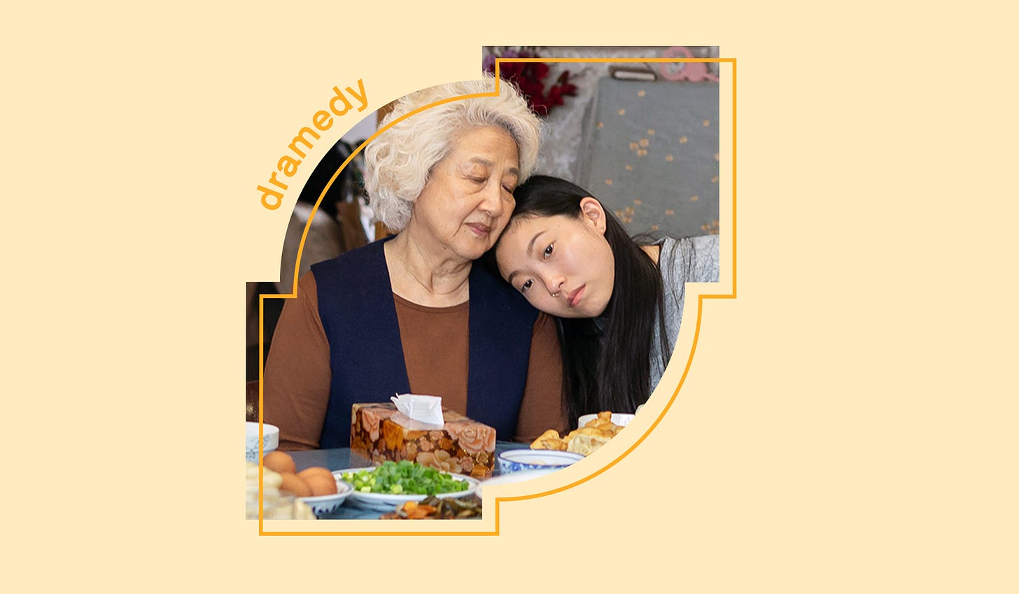 Zhao Shuzhen and Awkwafina in The Farewell. Image courtesy of A24. 