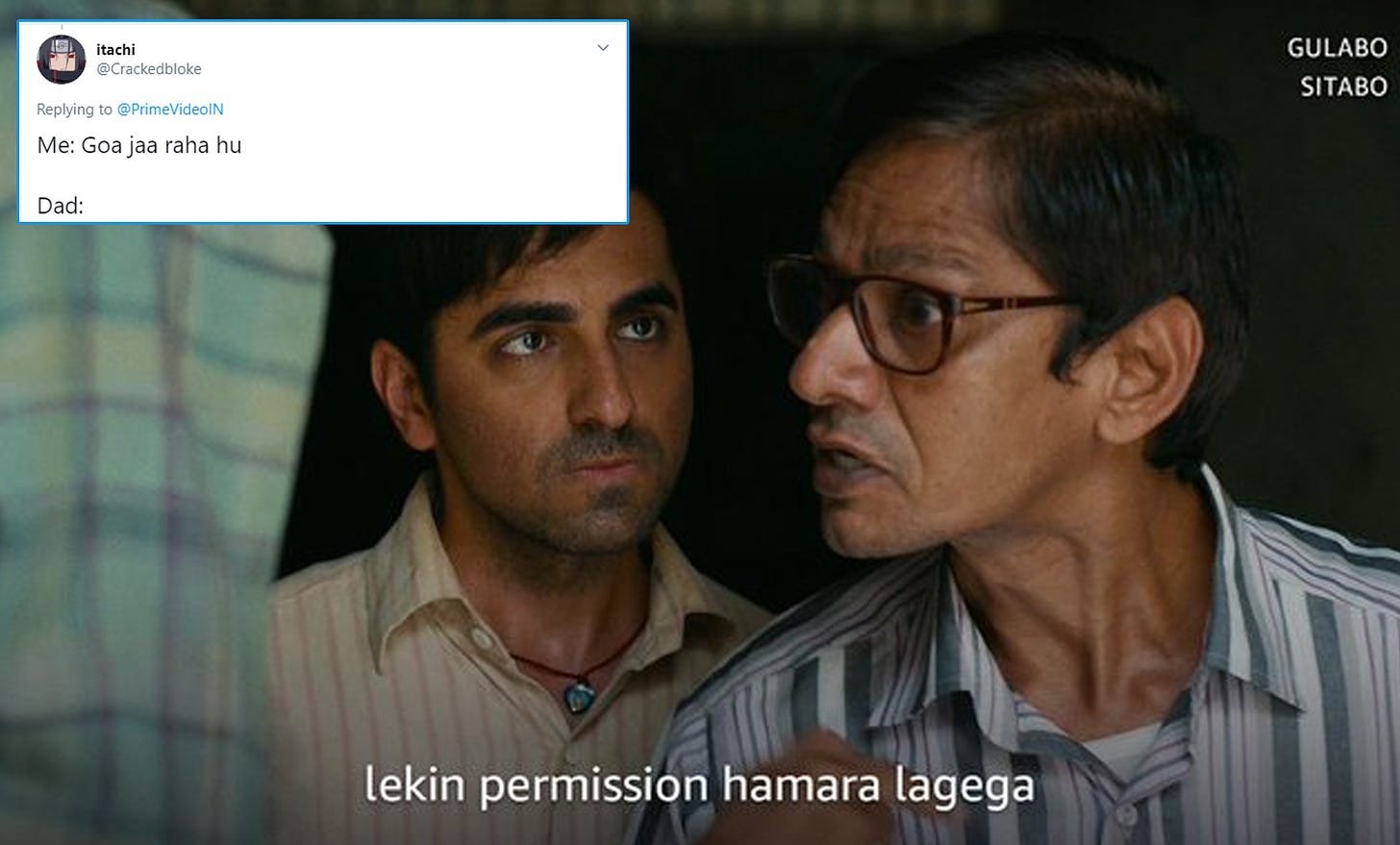 This Scene From Ayushmann Khurrana, Amitabh Bachchan&#39;s Gulabo Sitabo Has  Sparked A Meme-Fest! - Culture