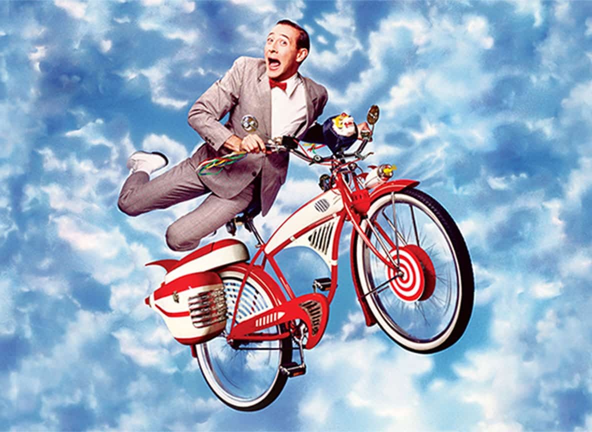 Pee Wee Herman and his red bicycle