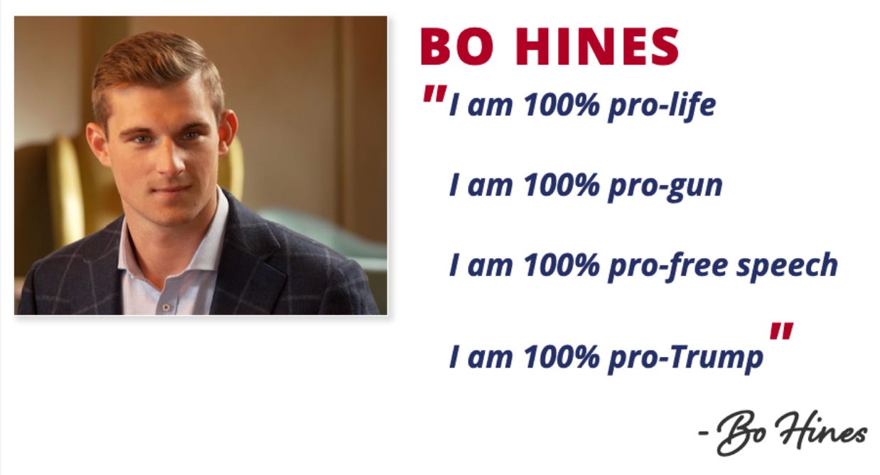 a screenshot from an archive of Bo Hines’s website