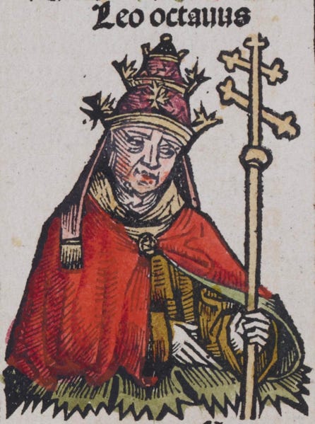 File:Depiction of Leo VIII from the Nuremberg Chronicle. Published in 1493.png