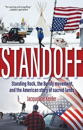 cover of Standoff with images of protesters and American flags