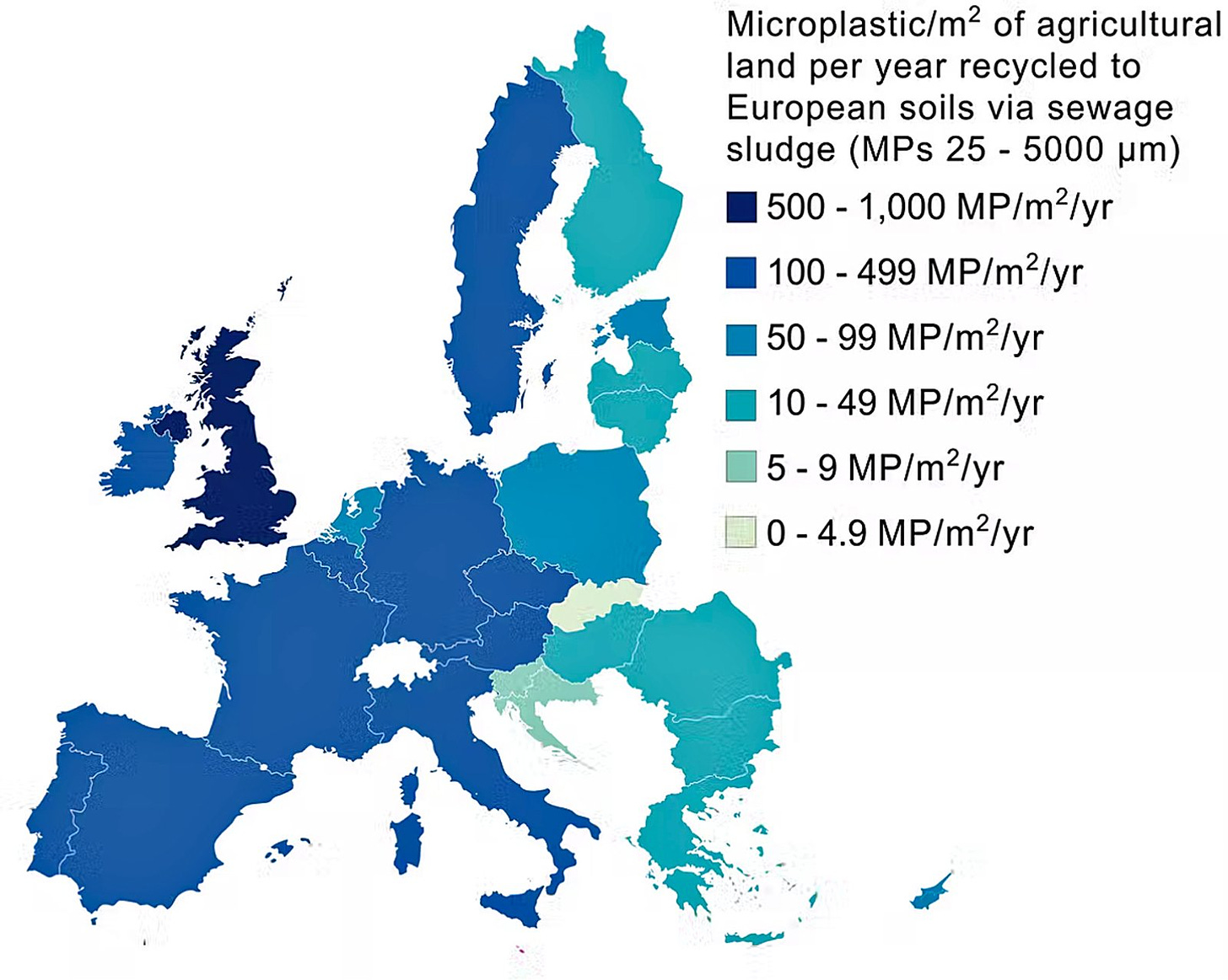 microplastic burden Europe