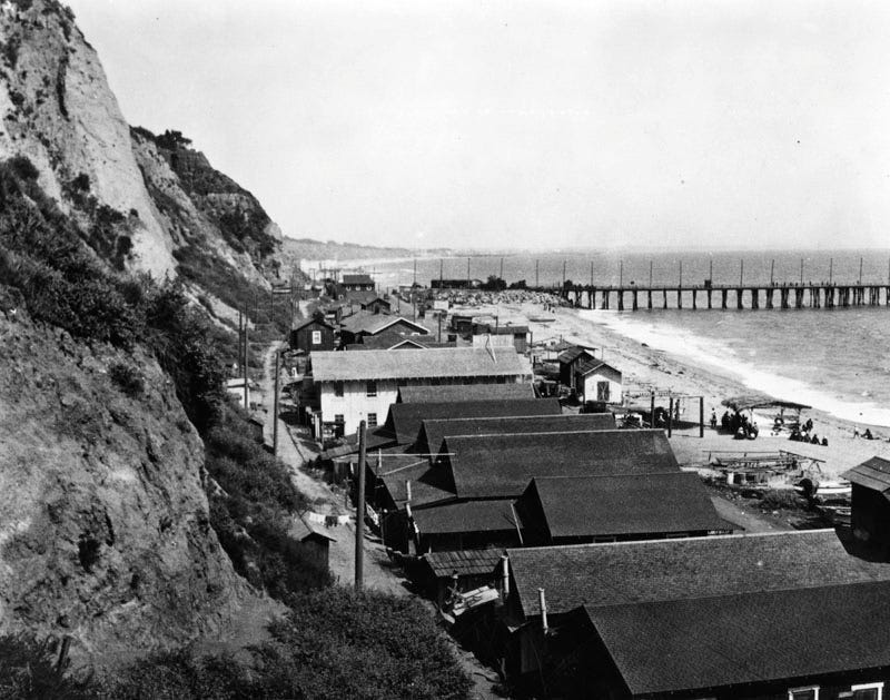 The Japanese fishing village at the mouth of the Santa Monica Canyon