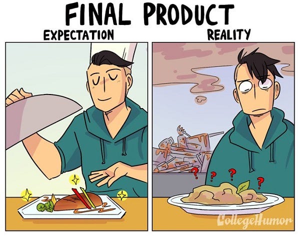 The challenge of cooking at home: expectation VS reality! - Freepik Blog