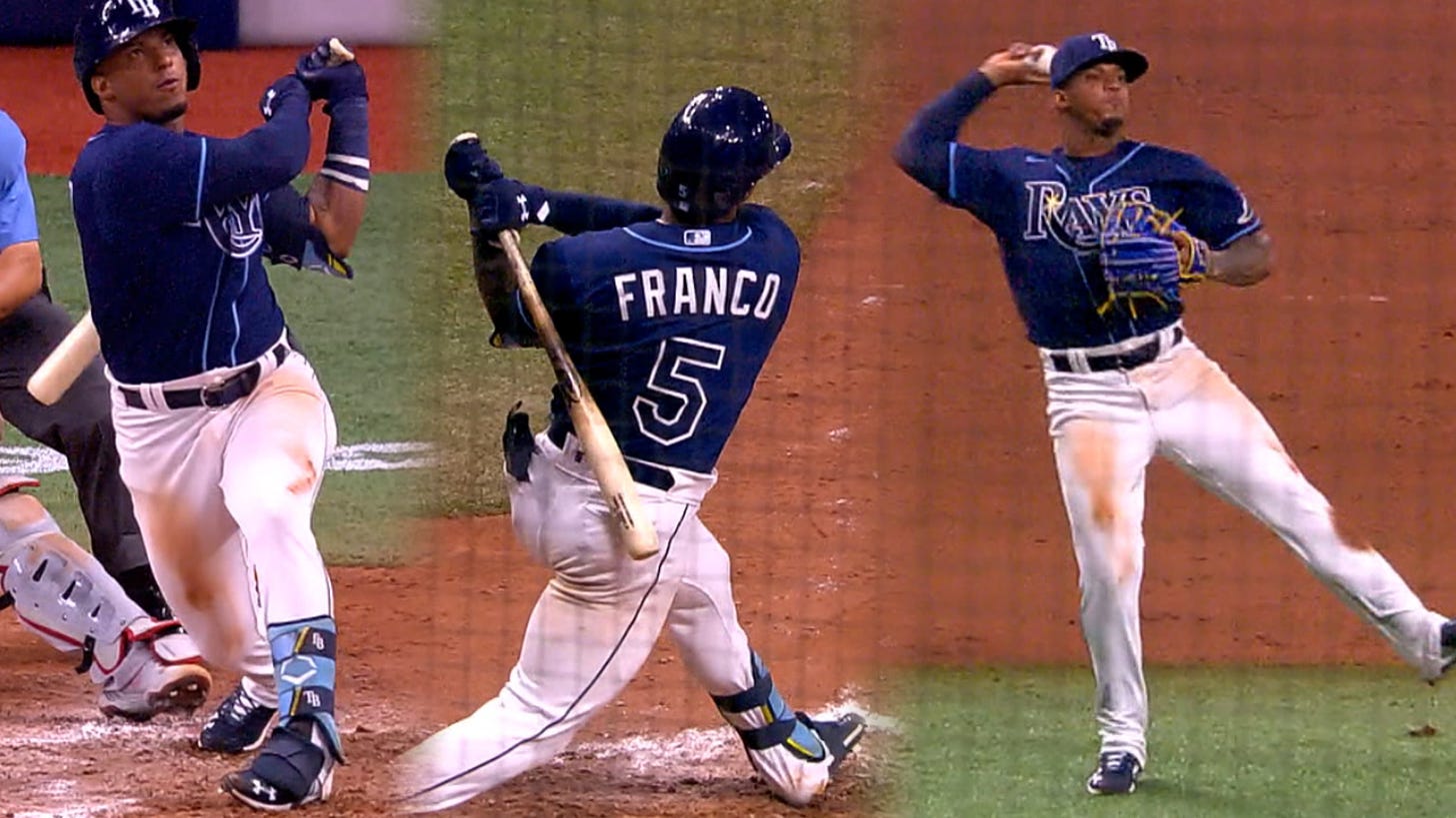 Wander Franco hits game-tying home run in Rays debut