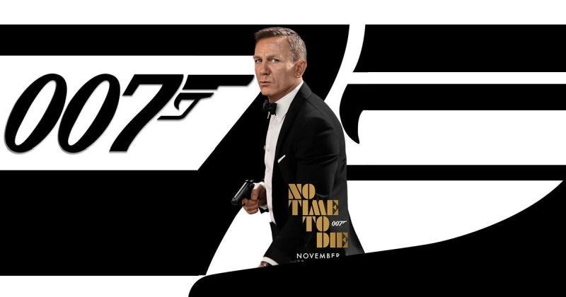 The one-sheet poster for No Time to Die features Daniel Craig as James Bond and the 007 logo.