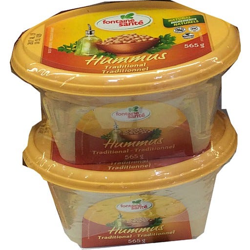 Traditional hummus Fontaine Santé 2 x 565 g each delivery | Cornershop -  Canada