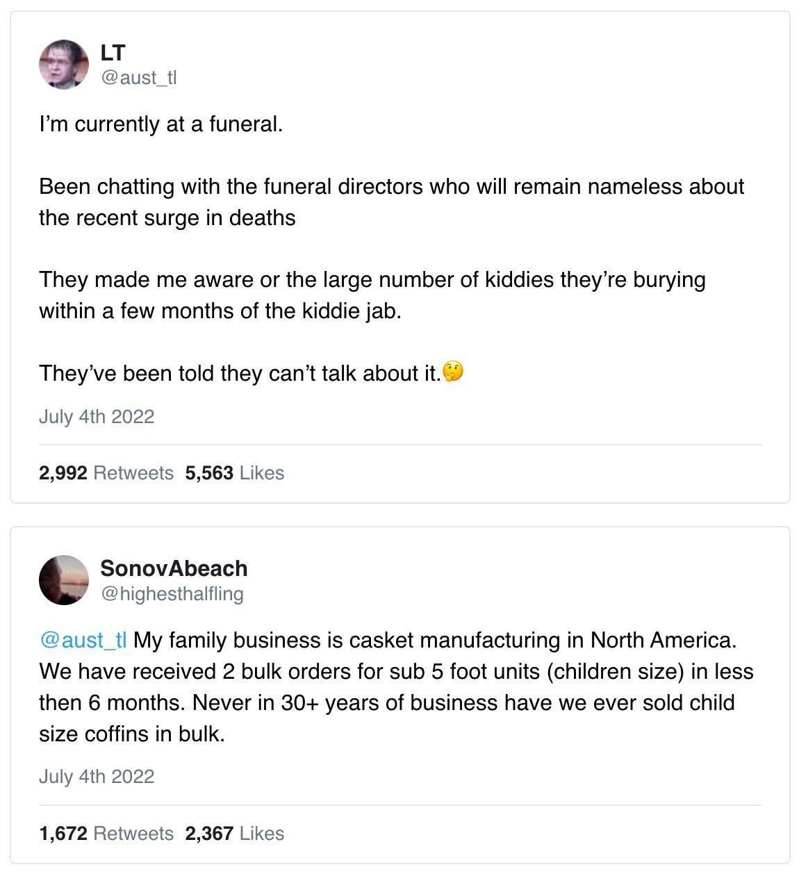 Funeral Industry Tweets