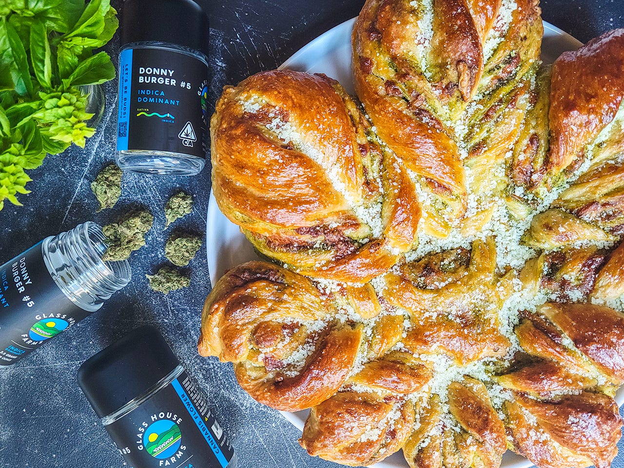 pesto cannabis bread