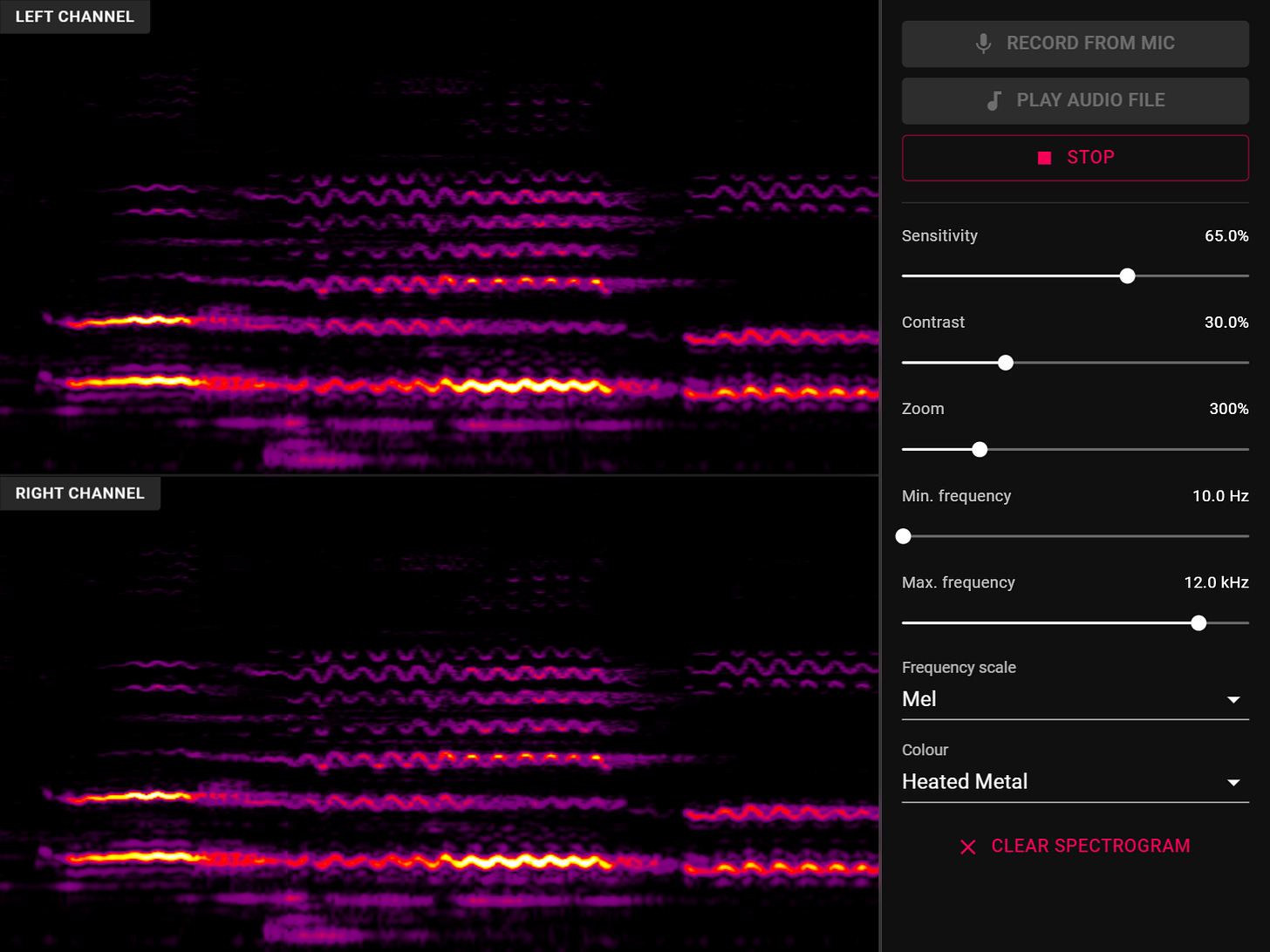 Screenshot of Spectro