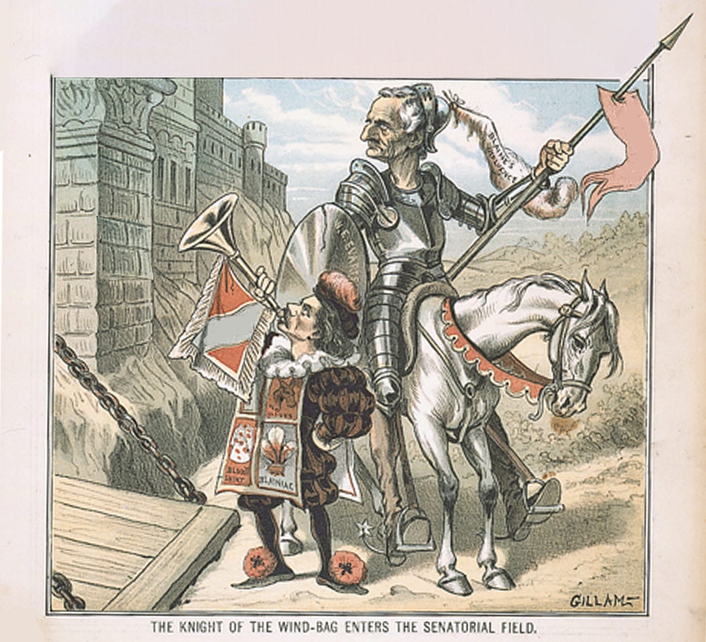 Knight on horse cartoon