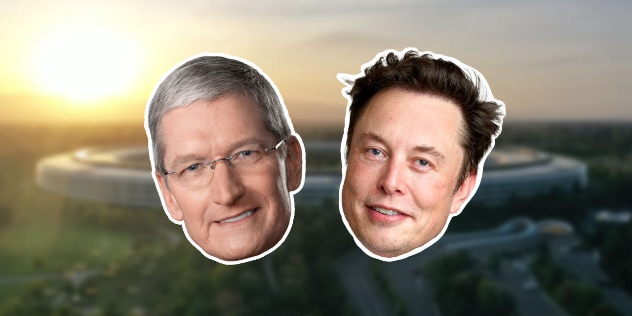Elon thanks Tim Cook for tour of 'Apple's beautiful HQ' as Twitter Blue on  pause to avoid 30% App Store fee - 9to5Mac