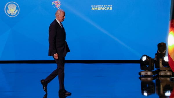 Biden lays out Latin America economic plan at summit marred by no-shows