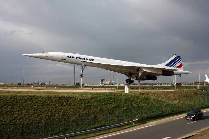 Air France Concorde supersonic jet on display