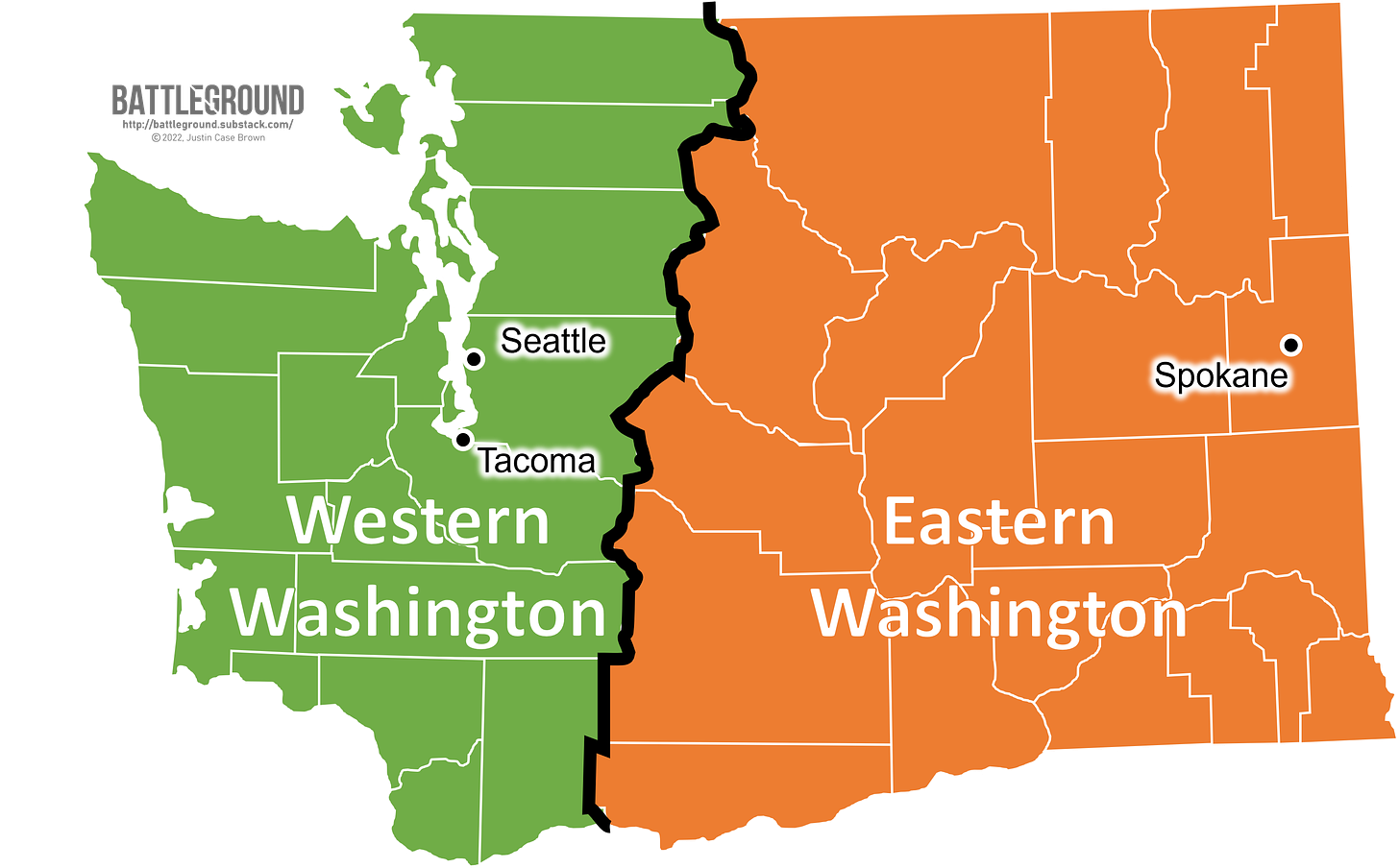 East-West Divide Washington Map