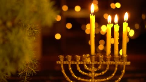 The Eighth Night Of Hanukkah Eight Lights In The Menorah Stock Video -  Download Video Clip Now - iStock