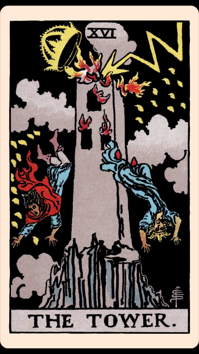 Image result for tarot tower card