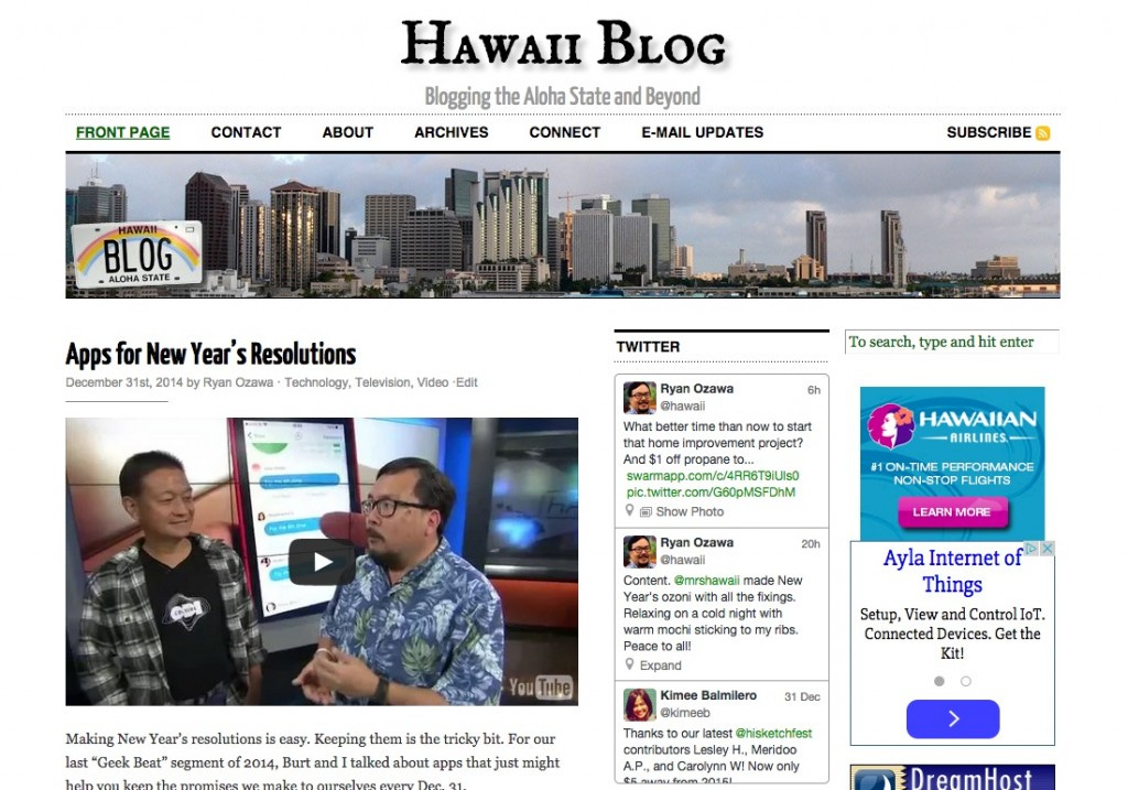 Hawaii Blog in 2014