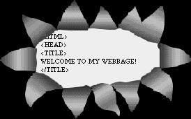 Animated gif of a crude “page rip” effect showing some extremely basic HTML code and a typing effect that changes the value of the page’s title from “WELCOME TO MY WEBBAGE!” then “WELCOME TO MY WETPAGE!” then “WELCOME TO MY WIPPAGE!” and finally “WELCOME TO MY &*#@%.” Hilarious.