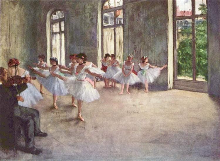 The Rehearsal, c.1873 - c.1878 - Edgar Degas - WikiArt.org
