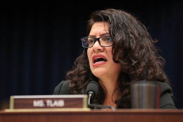 Rep. Rashida Tlaib speaks during a hearing on Capitol Hill.