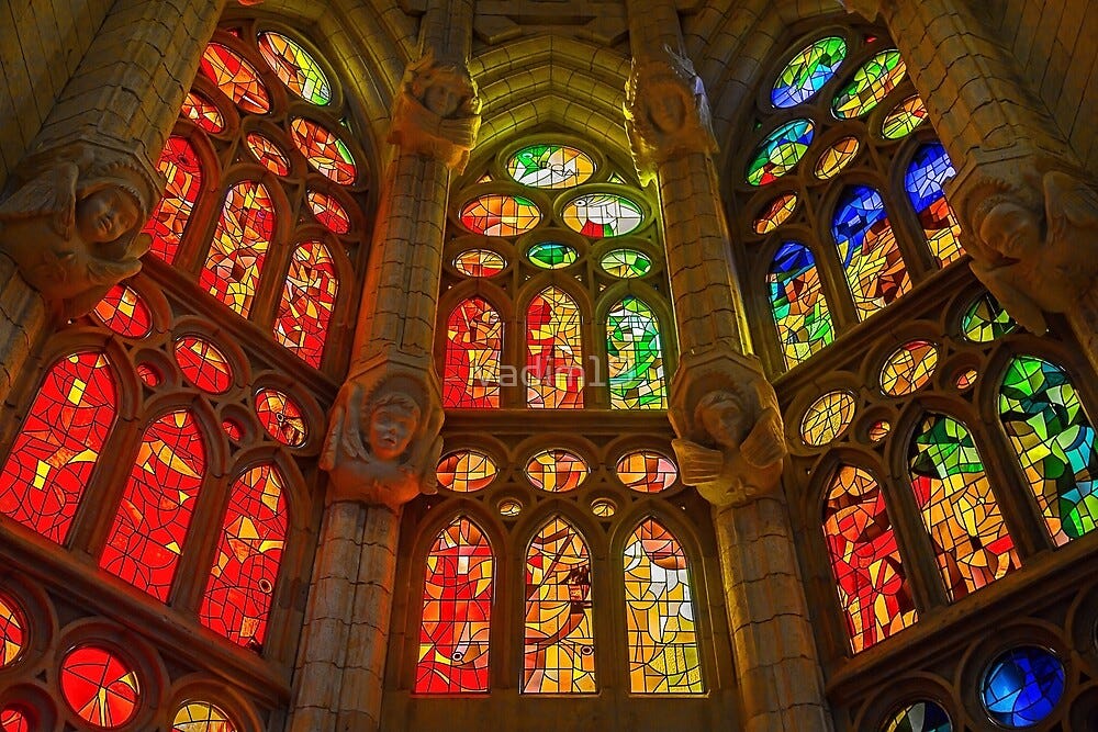 Spain. Catalonia. Barcelona. Sagrada Familia. Stained Glass Windows." by  vadim19 | Redbubble