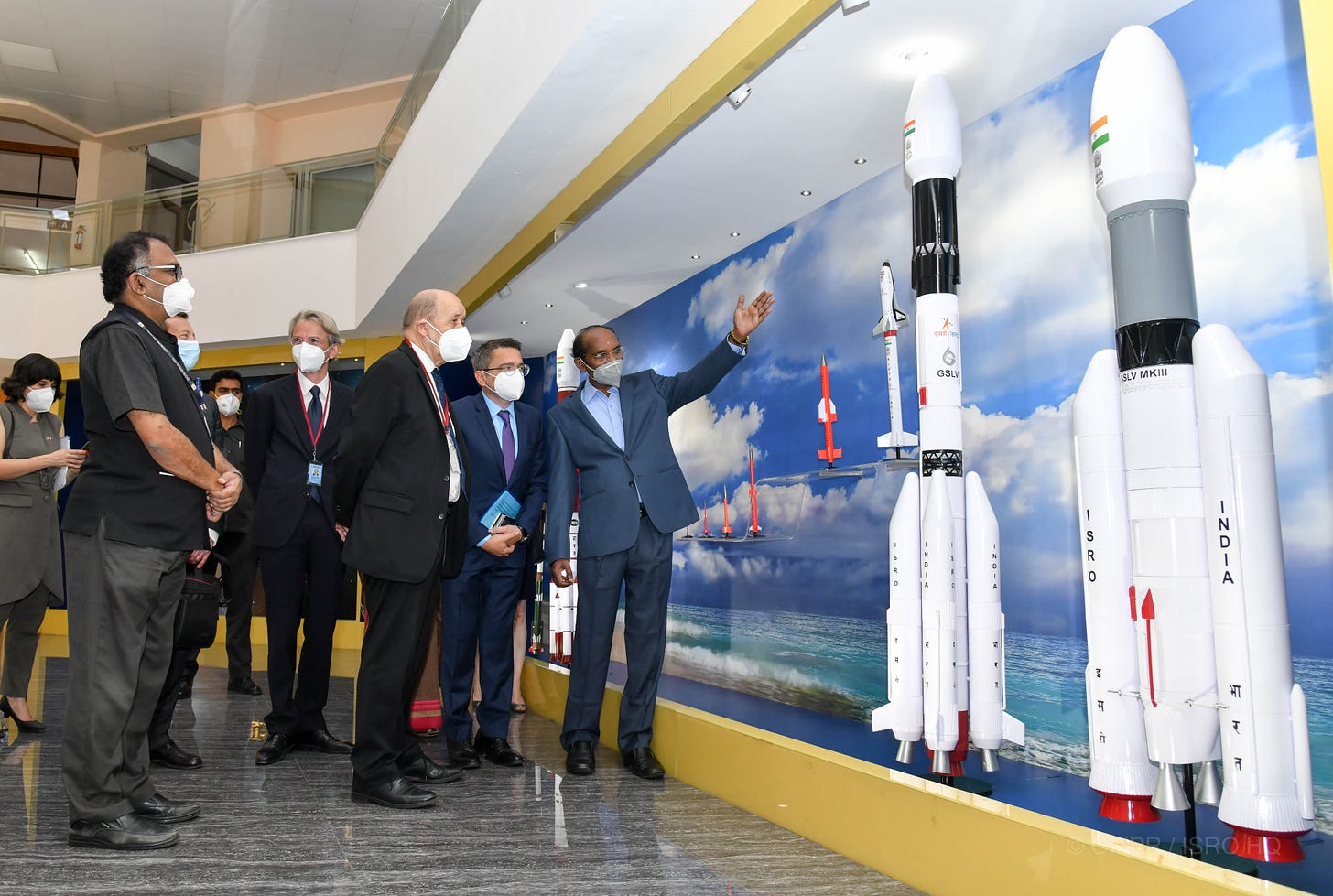 French Minister has visited ISRO Headquarters and HSFC on April 15, 2021
