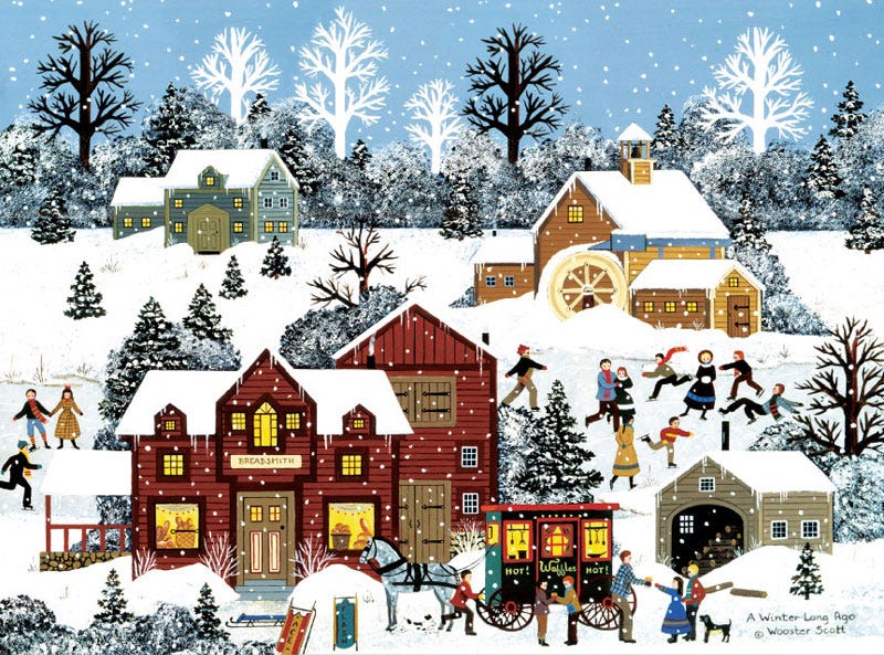 A Winter Long Ago - 500, 500 Pieces, Wooster Scott Gifts | Puzzle Warehouse