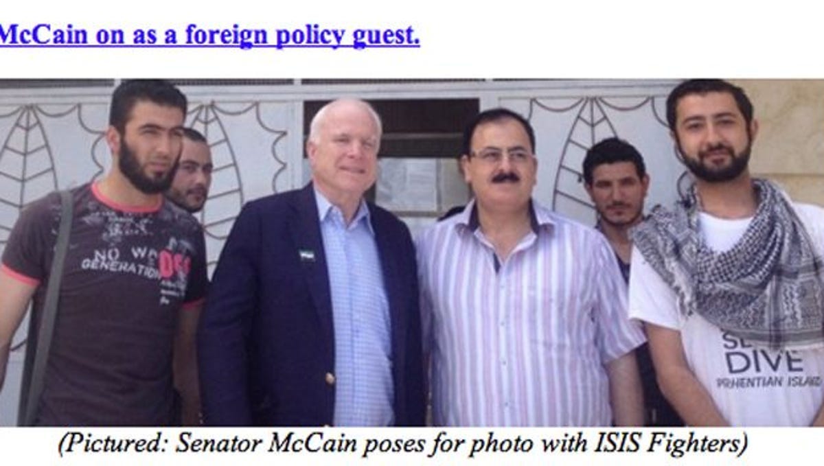 McCain rips claim he posed for photo with ISIS fighters
