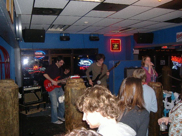 This is one shot I took from the front. You know, it's really hard to get a picture of these guys because they're a five-piece band.