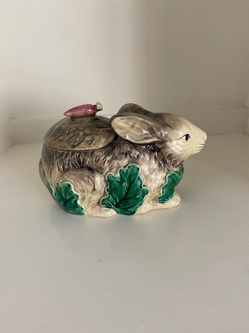 Haldon Group Rabbit Soup Tureen with Lid and Lettuce Ladle image 2