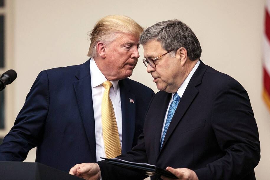 Vanity Fair
Bill Barr, Trump Henchman, Is Sending Armed Agents to Ballot-Counting Locations