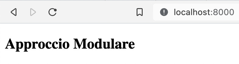 Screenshot di una porzione di browser che mostra la risposta di esempio indicata