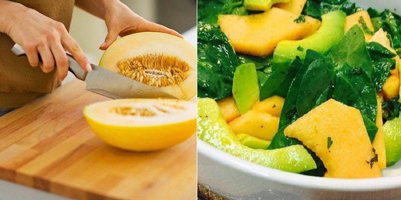 Melon and avocado dessert