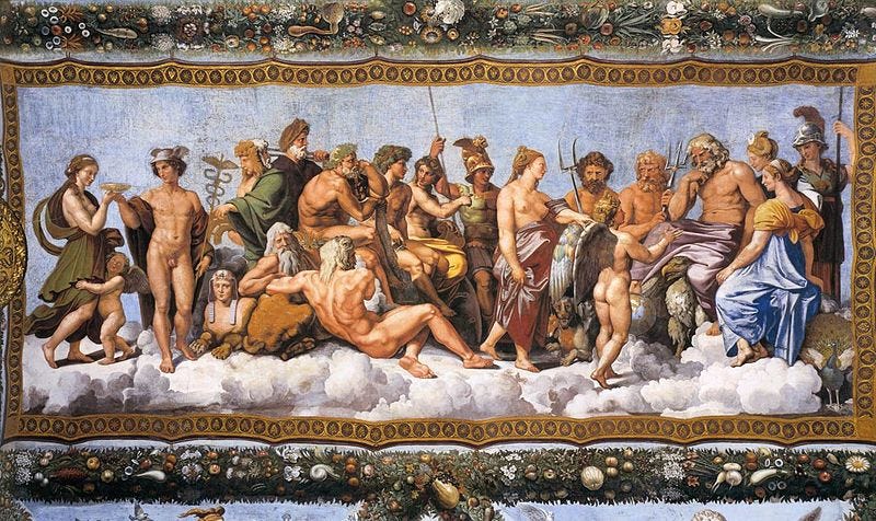 The gods and goddess of Mount Olympus - Greek Legends and Myths