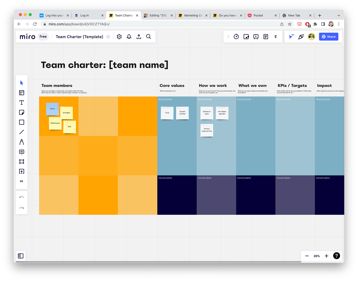 Miro OKR Planning Template