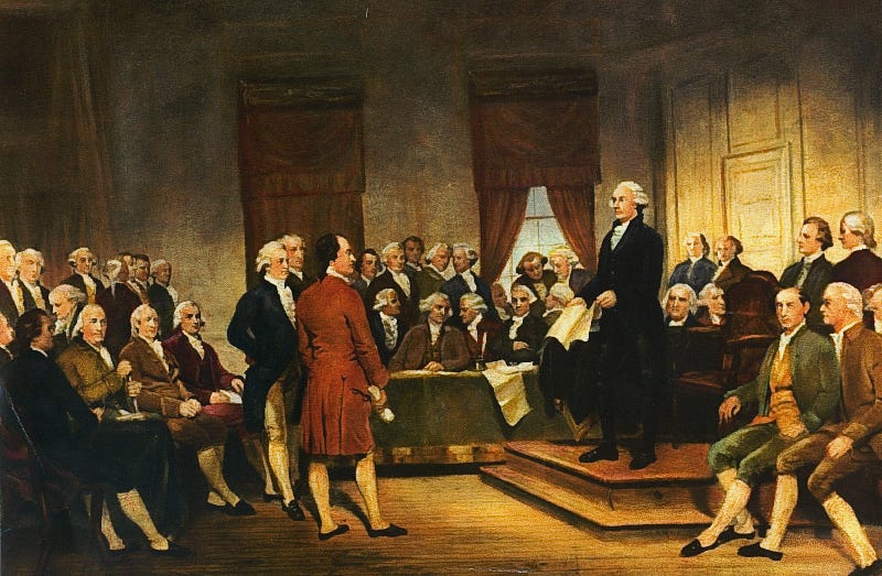 "Signing of the U.S. Constitution," by Junius Brutus Stearns