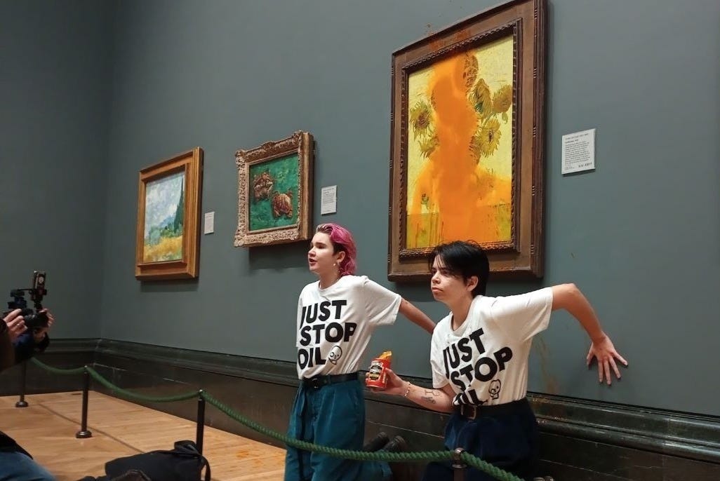 Climate Activists Throw Tomato Soup on Van Gogh Painting in London –  ARTnews.com