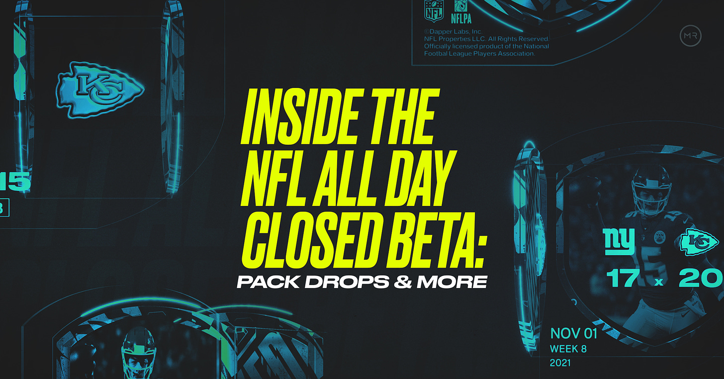 Inside NFL All Day Closed Beta: The First Series 1 Packs